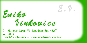 eniko vinkovics business card